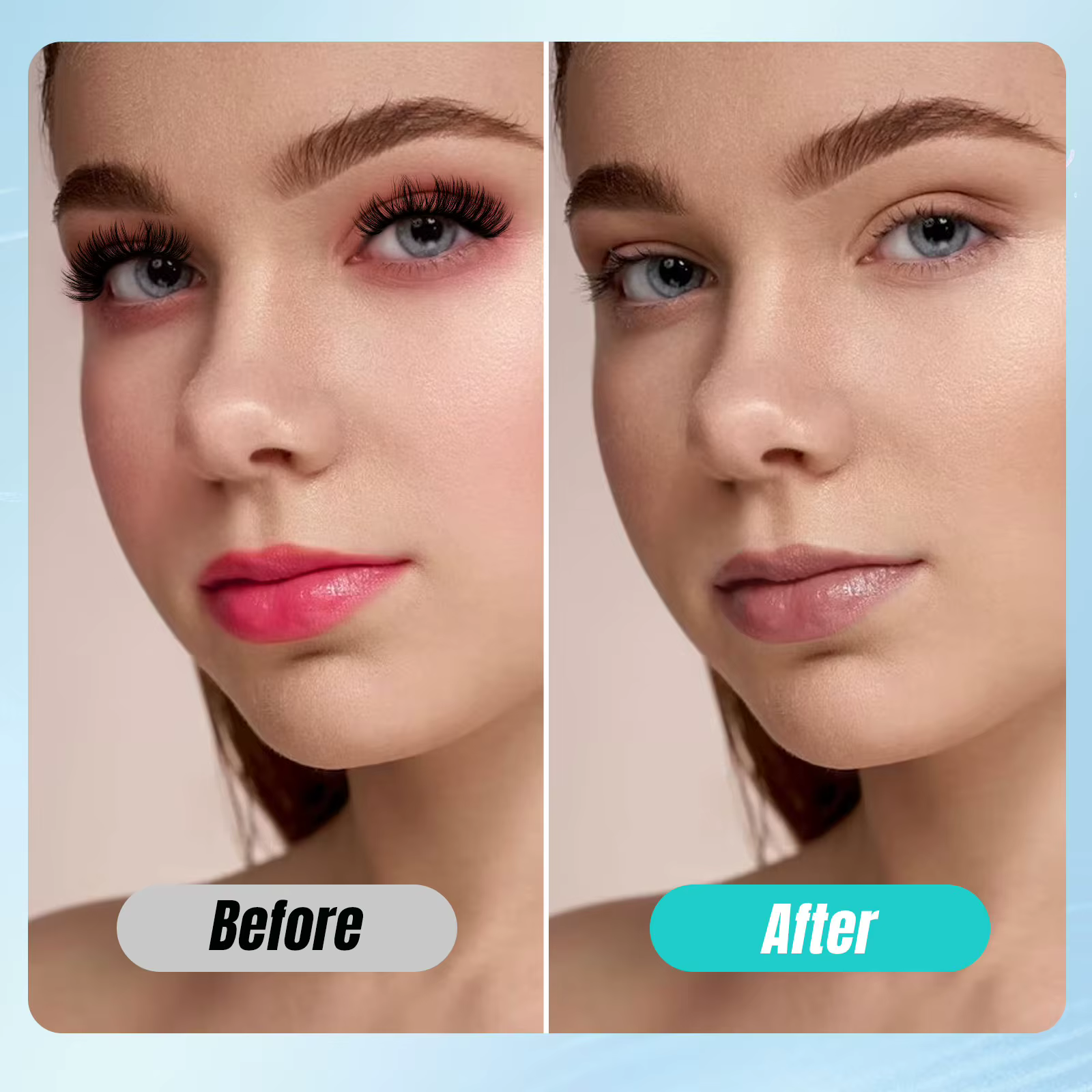 Amzgirl-Démaqucorporelle pour cils 100ml, huile et eau cosmétiques, maquillage doux pour les yeux, p