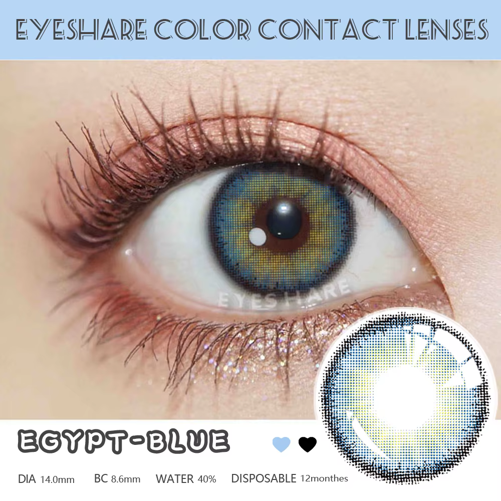 EYESHARE lentilles de Contact de couleur pour les yeux lentilles de Contact bleues maquillage annuel