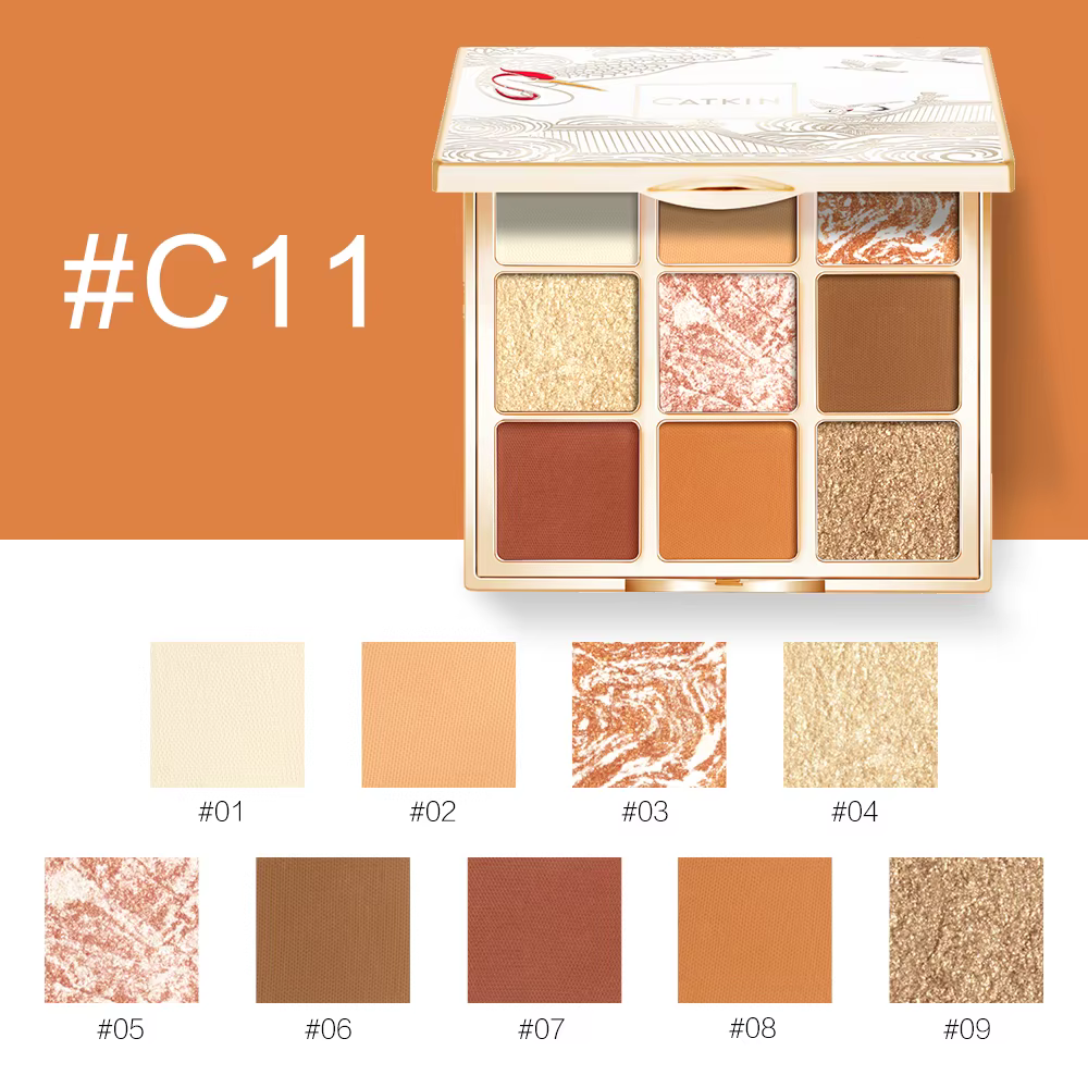CATKIN Makeup Palette de fards à paupières 9 couleurs, Palette de maquillage de fard à paupières mat