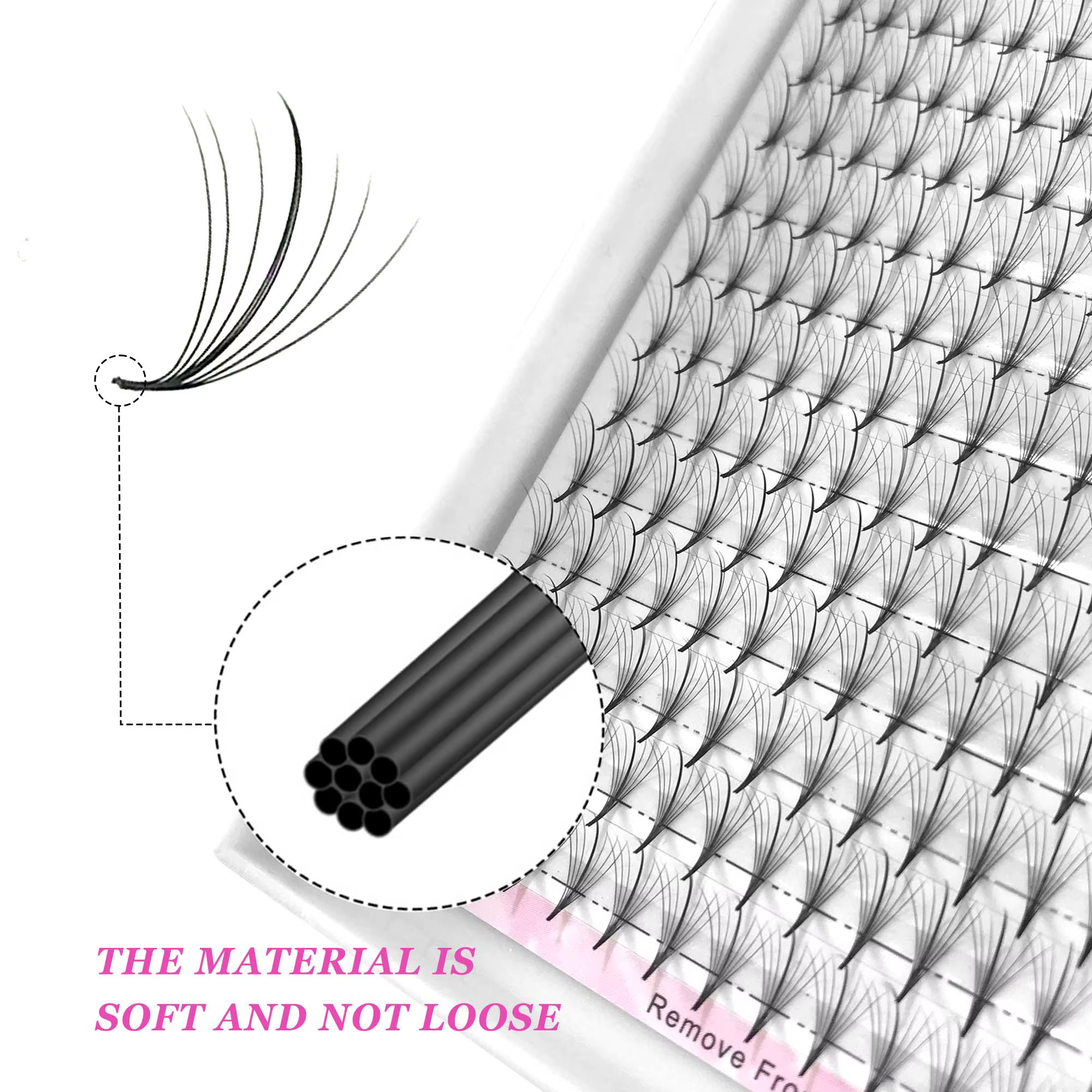 CoMango 7D 300/120fans pointy base premade hybrid fan eyelash extension single&mix8-15 faux vison wi