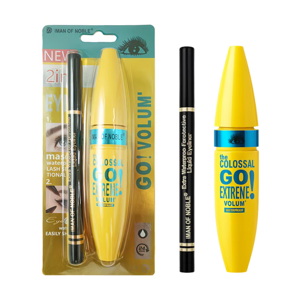 Mascara avec Eyeliner Combo noir mince ligne de dessin définition douce longue durée maquillage pour