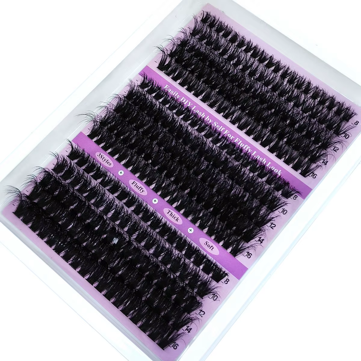 HBZGTLAD 15 rangées de cils moelleux 60D-100D grappes de cils épais naturels D/CC/DD cils individuel