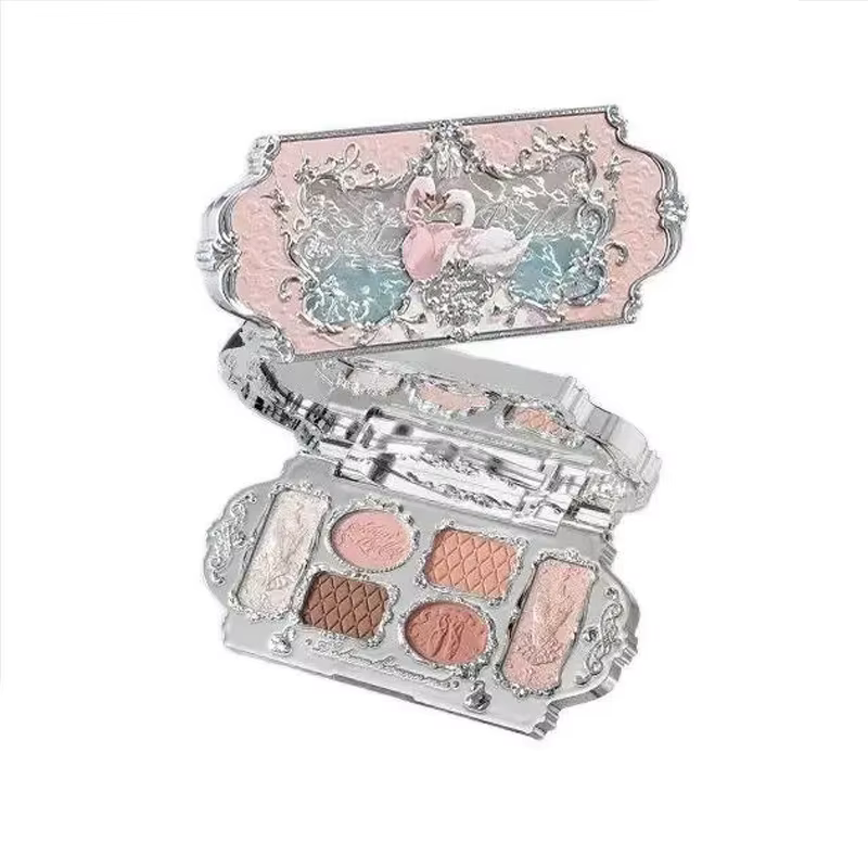 Flower Knows Swan Ballet fard à paupières Palette mat Fine miroitant perle visage Palette 6 couleurs