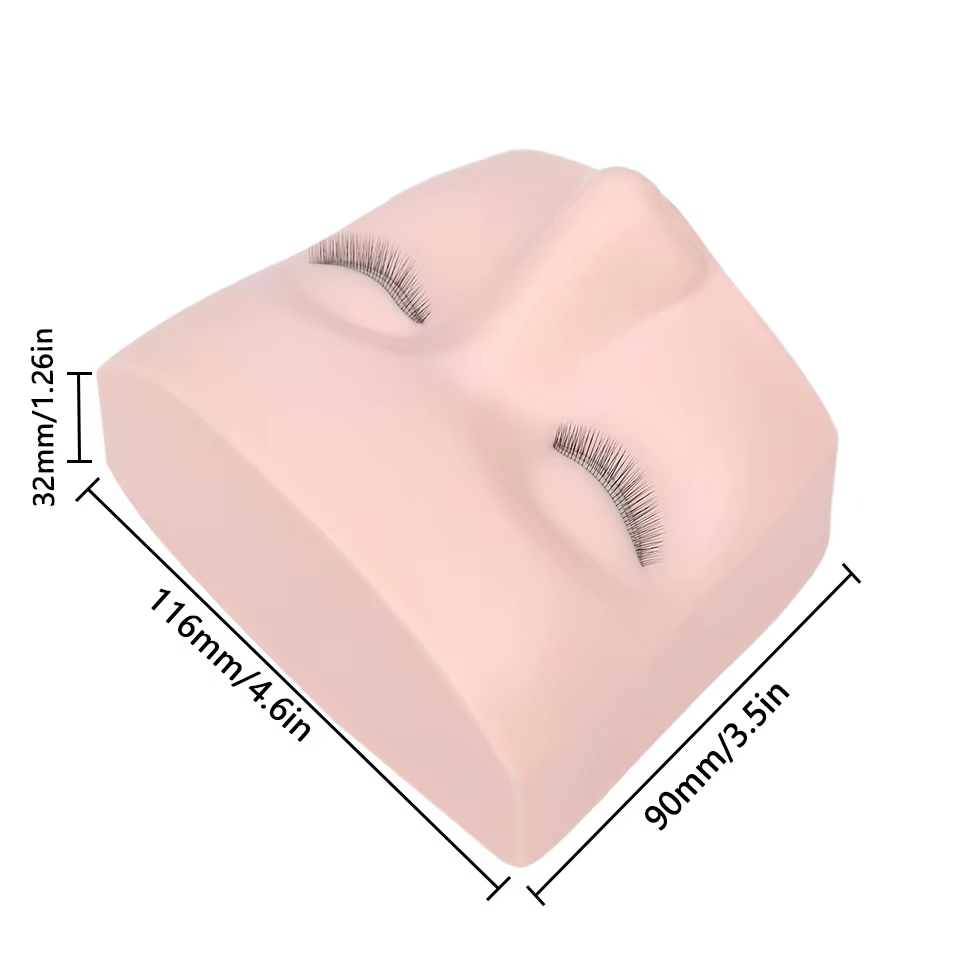 Tête de Mannequin à 3 Couches pour la Pratique du Maquillage, Extensions de Cils, Outils de Formatio