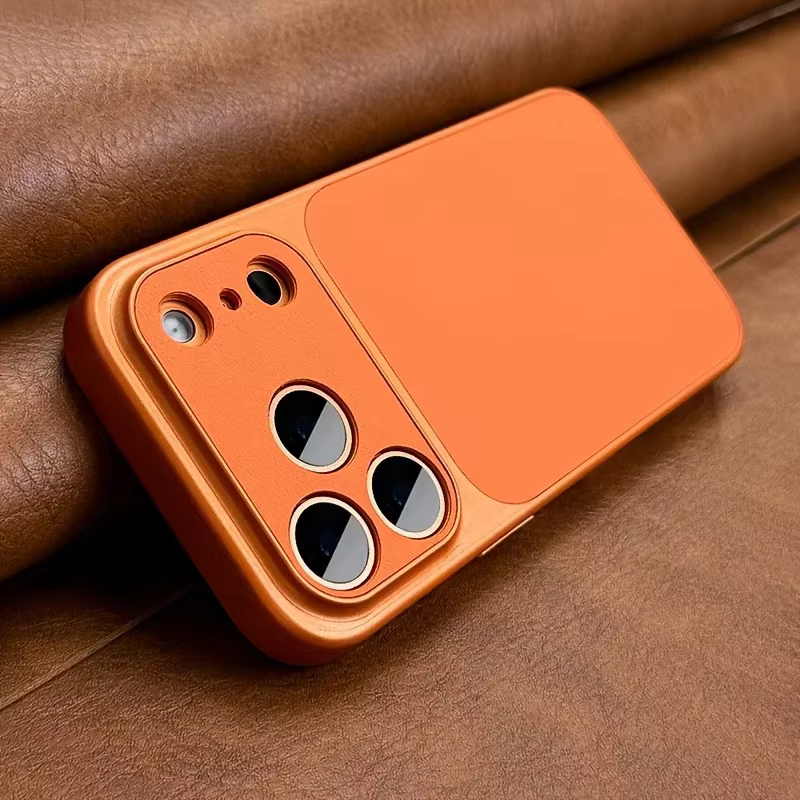 Nouvelle coque de téléphone rétro orange de luxe pour iPhone 17 Air 16 15 14 13 12 11 Pro Max, trans