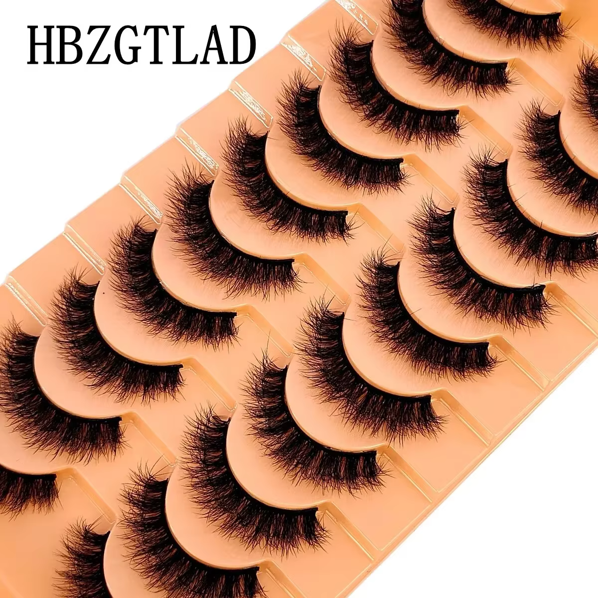 AMSDCN 10 paires de faux cils en vison synthétique faits à la main, maquillage naturel nude, simulat