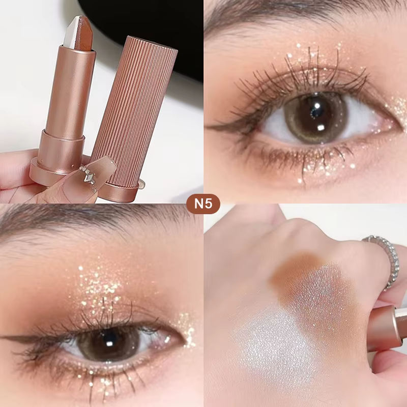 DIKALU dégradé couleur paillettes fard à paupières bâton nacré paresseux surligneur fard à paupières
