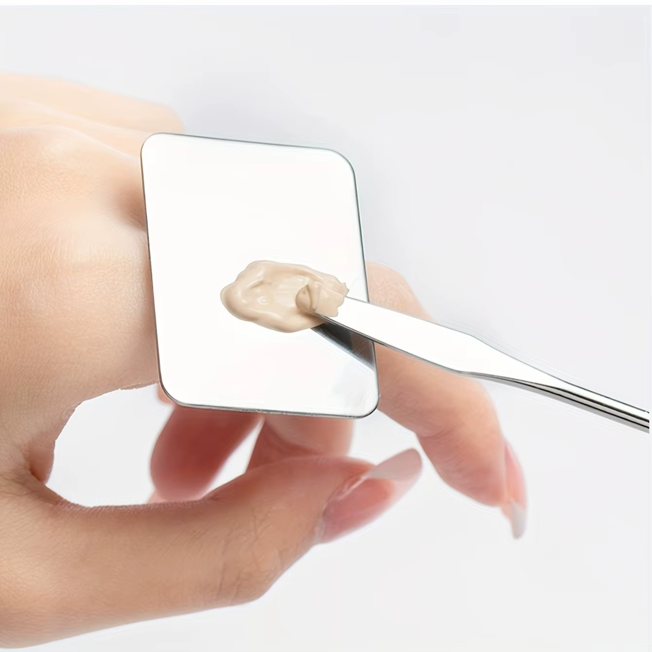 Palette de mélange de maquillage, Palette de spatule de maquillage KissDate avec spatule de fond de 