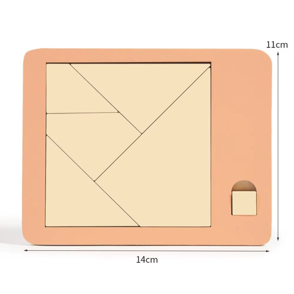 Puzzle triangulaire de forme irrégulière, entraînement logique coloré, blocs en bois, jeu de casse-t