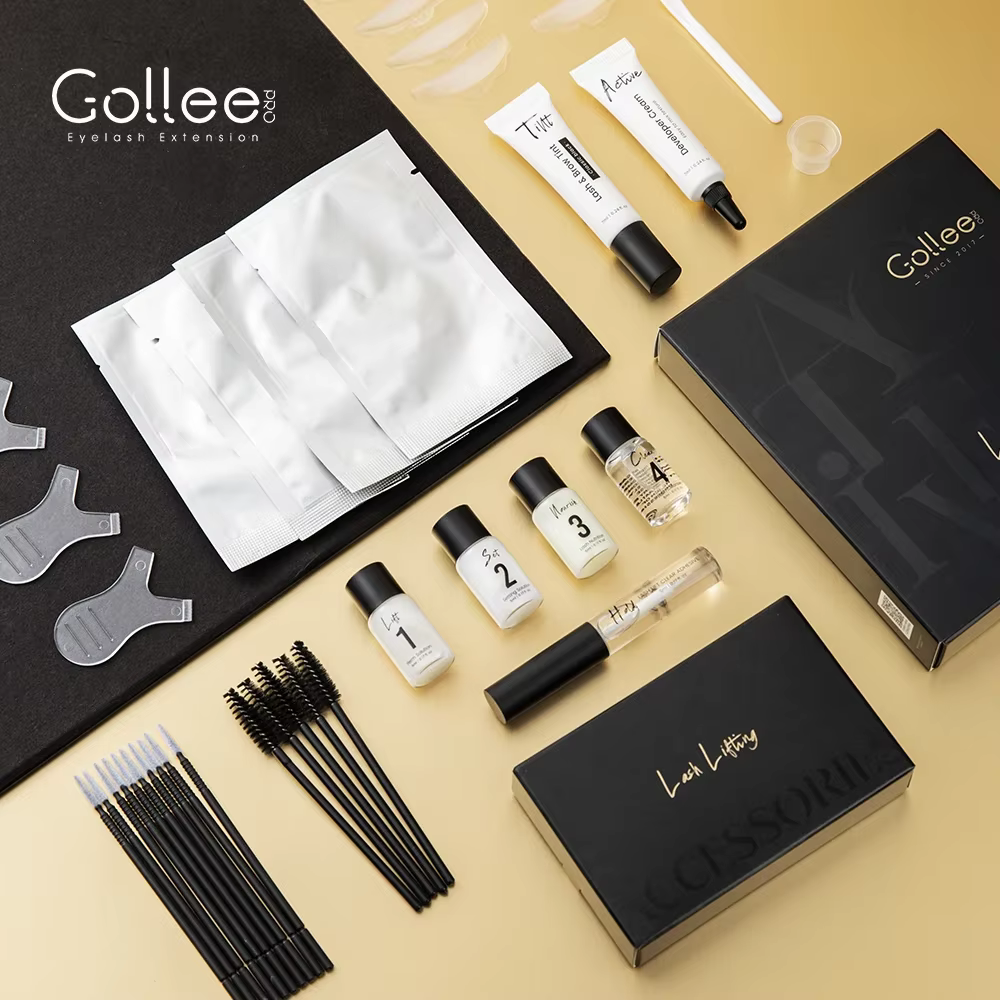Gollee classique noir naturel cils levage Perm traitement ensemble de maquillage cils et sourcils te