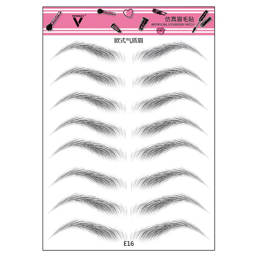 Tatouage autocollant 4D à base d'eau, maquillage durable, faux sourcils, sourcils authentiques