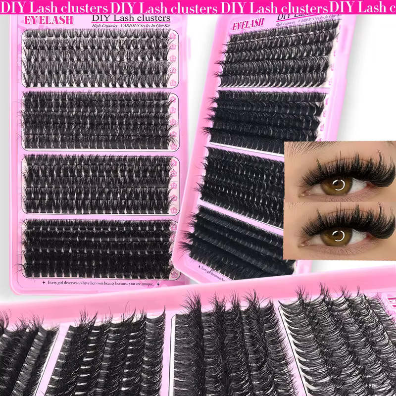 400/320 pièces grappes de cils moelleux Extensions de cils individuelles 4 Styles mélangés 40D 60D 8