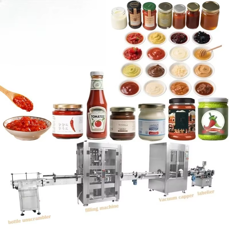 Système de ligne de production de remplissage de sauce personnalisé multifonctionnel, pour Base de m