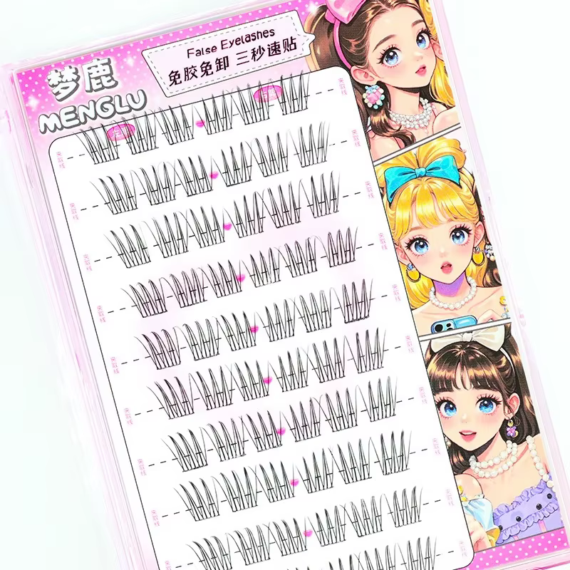 Cils sans colle de Style coréen pour filles, grande capacité, naturels, vaporeux, faciles à applique