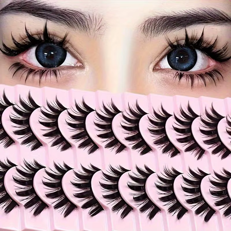 Outils de maquillage épais pour les yeux, 2 boîtes de 20 paires d'extensions de légumineuses et de p