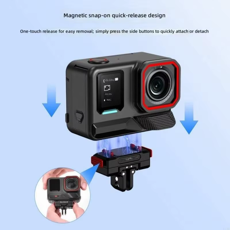 Base magnétique à détachement rapide, Rotation à 360 degrés pour accessoires caméra sport support F1