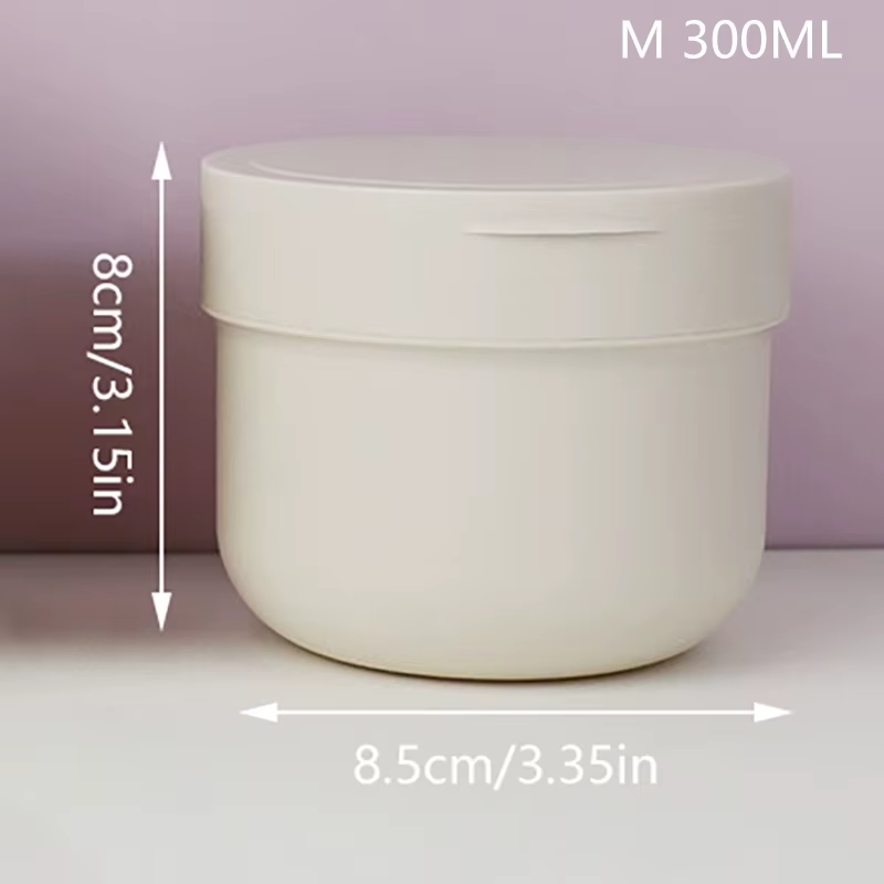 Pot démaquillant rechargeable de 300/400ml, 1 pièce, avec cuillère, Pot de maquillage vide en plasti