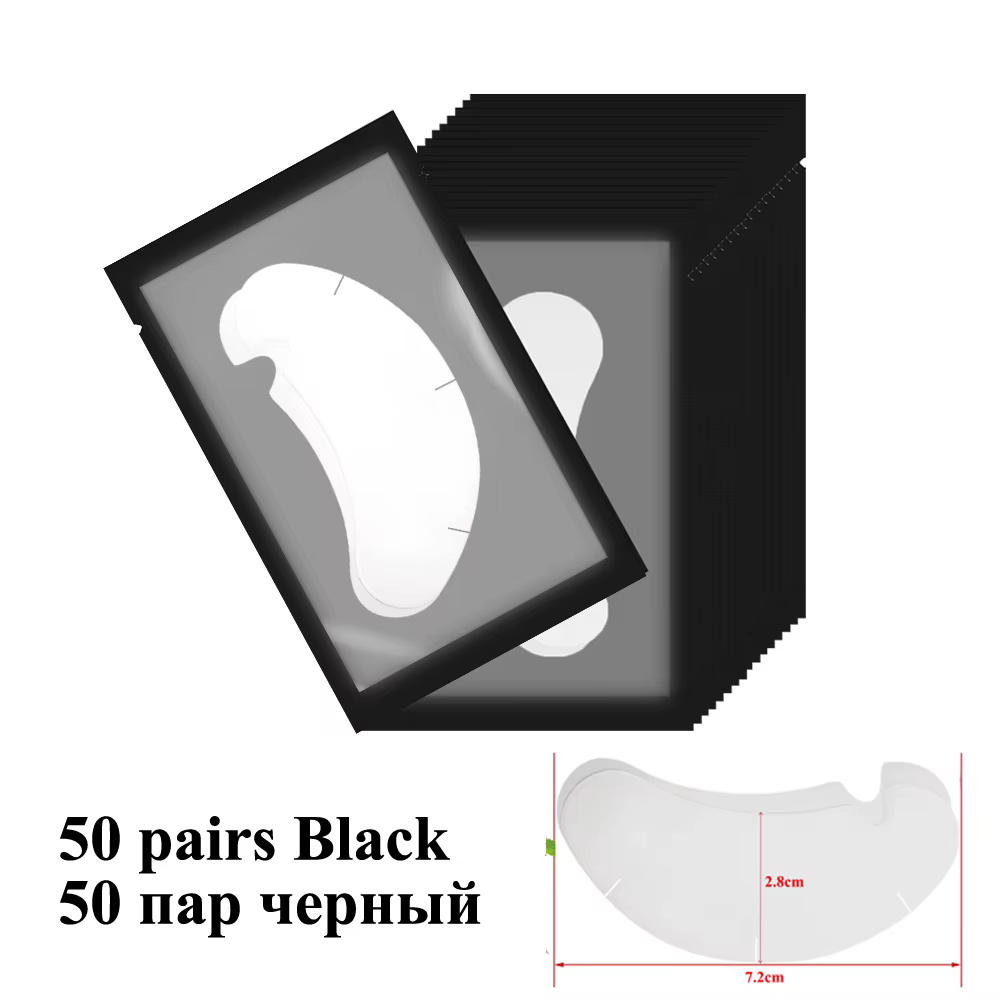 Patchs en papier pour extensions de cils, 50 paires, non pelucheux, sous les yeux, autocollants pour