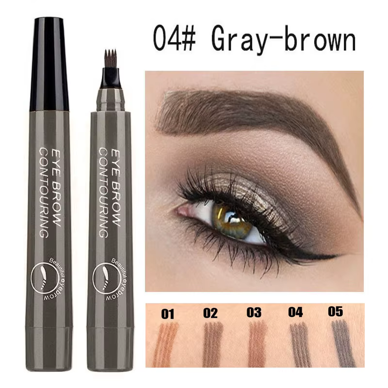 Crayon à sourcils 4 pointes Maquillages pour femme Stylo à sourcils liquide waterproof Maquillage lo
