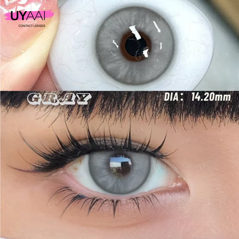 UYAAI-Lentille colorée marron de 15.0mm, grand diamètre, mode coréenne, grands yeux, beauté, lentill