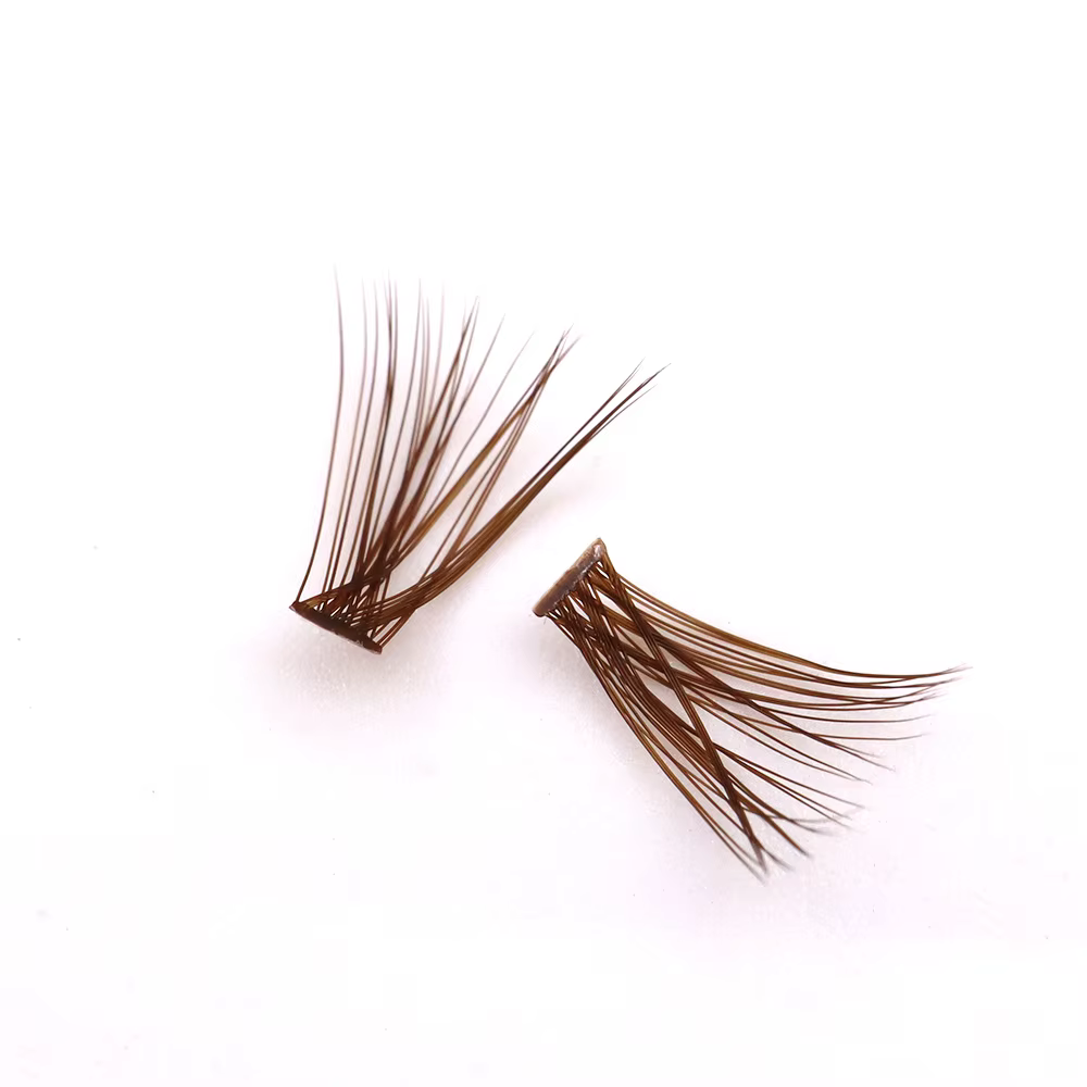 Cils individuels marron mélangés colorés, faux cils en grappe colorés, fournitures pour extensions d