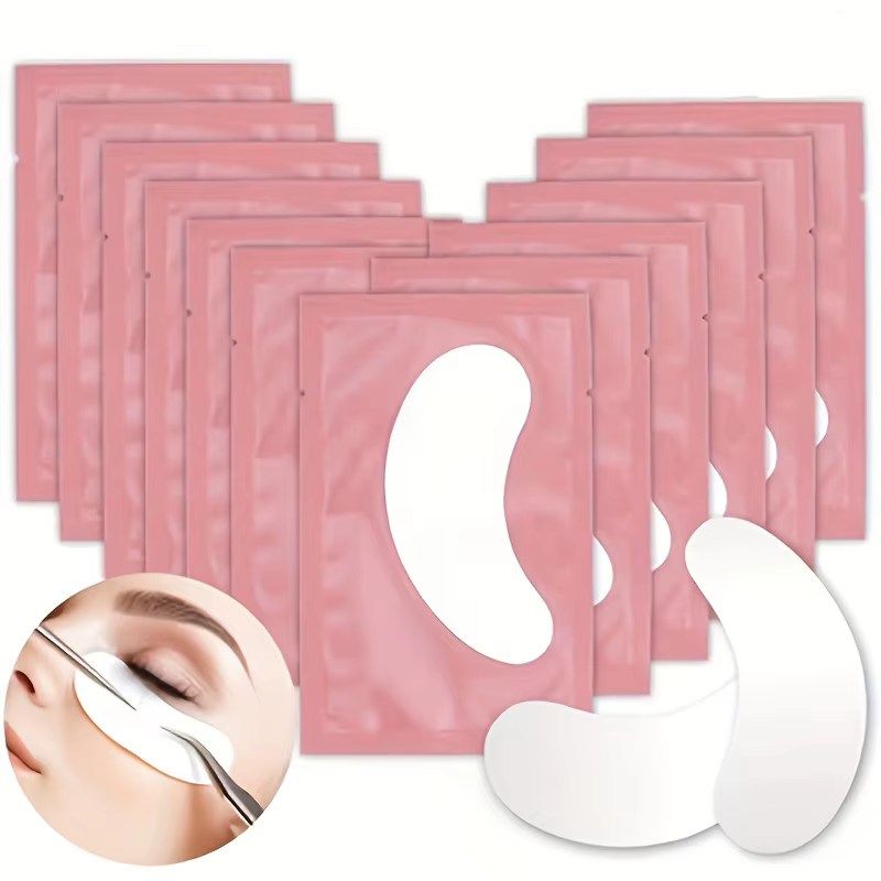 50 Paires de Patchs Hydrogel Anti-Peluches en Forme de U pour Extensions de Cils, Coussinets d'Isola