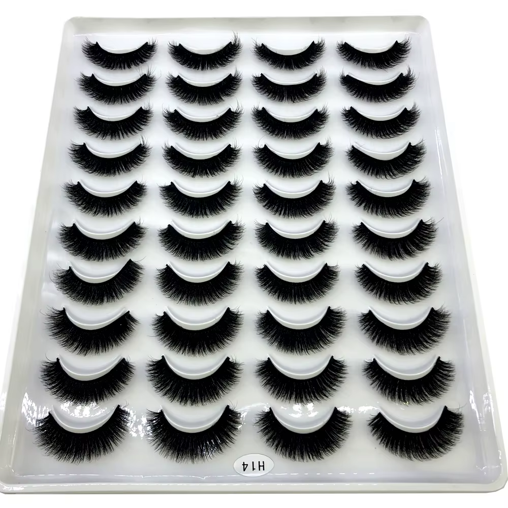 2023 nouveau 20 paires naturel long 3D vison faux cils faux cils kit de maquillage vison cils extens
