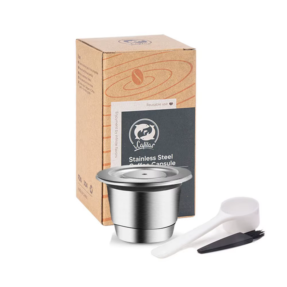 Capsule pour Nespresso réutilisable Inox, rechargeable, crème, filtre à café réutilisable, Nespresso