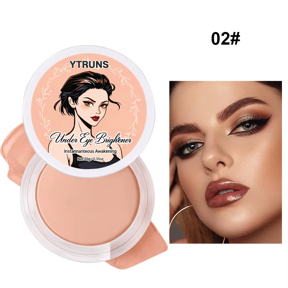 Crème correctrice pour les yeux, texture légère et lisse, fini naturel, 3 teintes