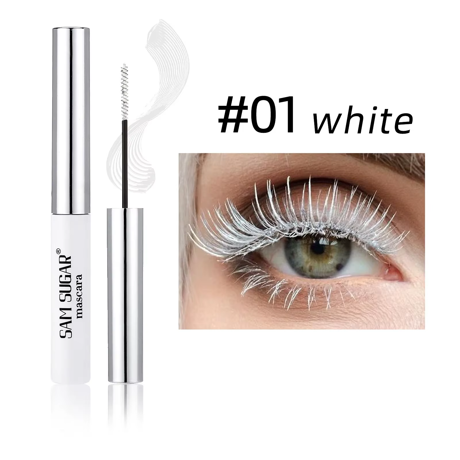 Mascara mince coloré imperméable à l'eau séchage rapide cils recourbés cils multicolores maquillage