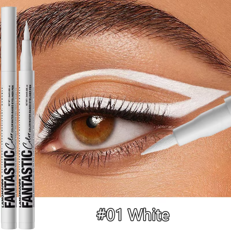 Eyeliner liquide mat violet foncé rouge, maquillage blanc, crayon Eyeliner imperméable à séchage rap