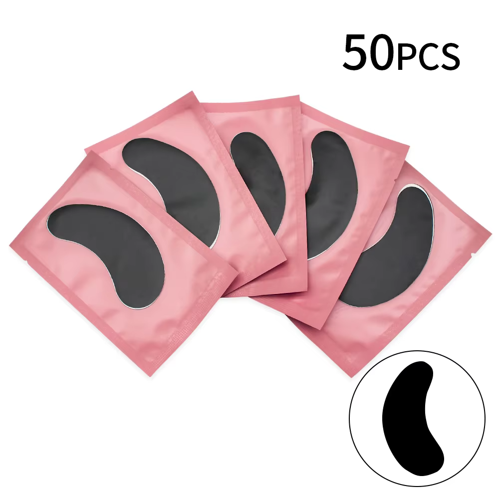 Patchs noirs de rembourrage pour Extension de cils, tampons de Gel pour les yeux, rayons isolés Hydr