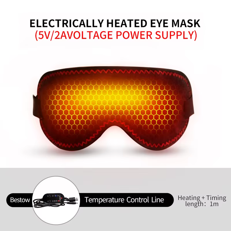 Masque chauffant massant pour les yeux - Compresse chaude soulage la fatigue, les cernes, favorise l