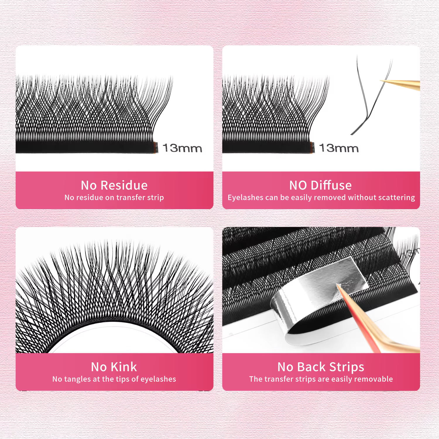 XIUSUZAKI L/LU/M Curl YY 3D 4D 5D W Extensions de cils doux naturel W Extensions de cils préfabriqué