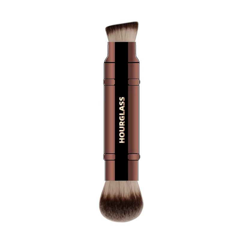 Pinceaux de maquillage multifonctionnels sablier, pinceau de fond de teint à double extrémité et pin