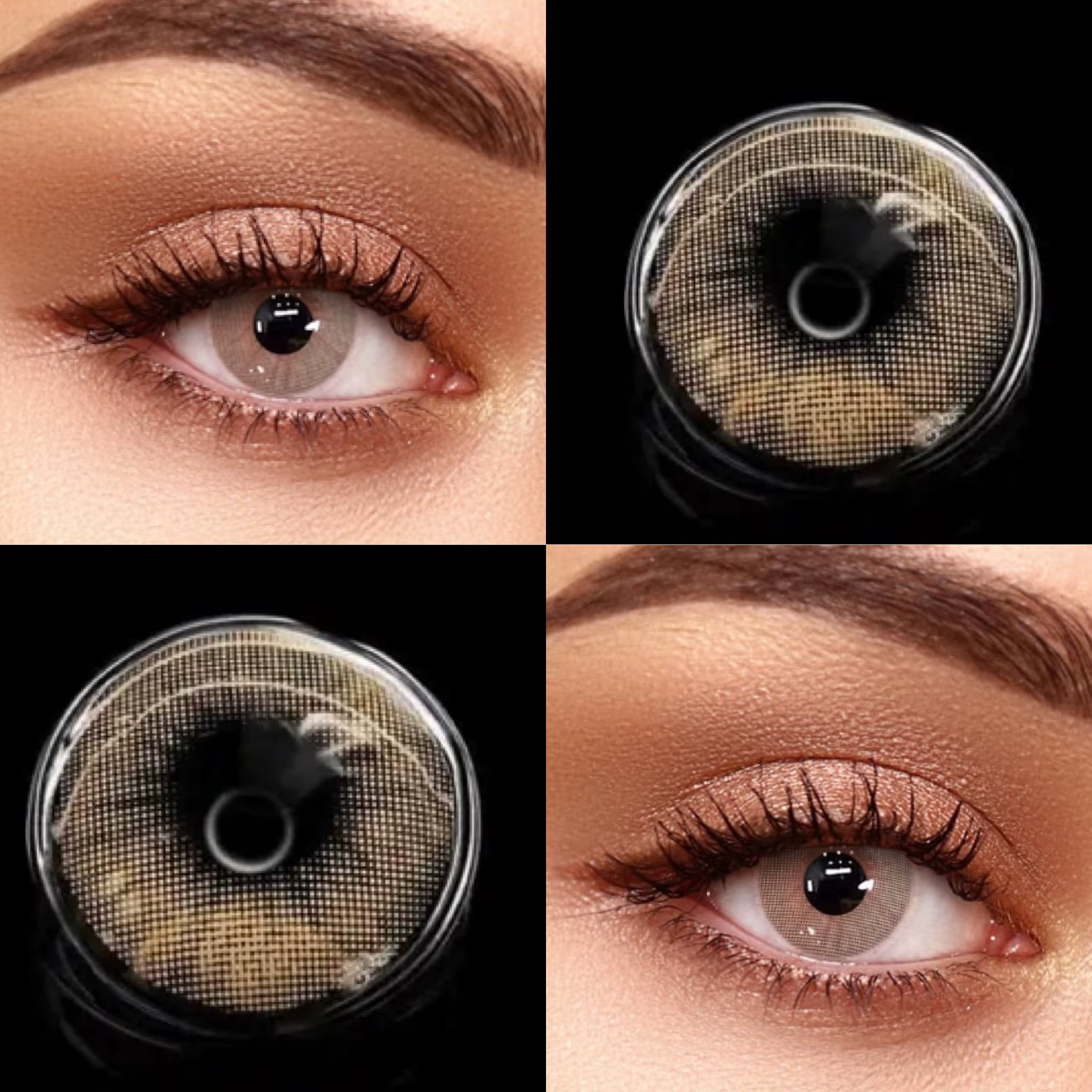 VISUASHOW Lentilles de contact colorées à usage semi-annuel pour maquillage quotidien, lentilles de