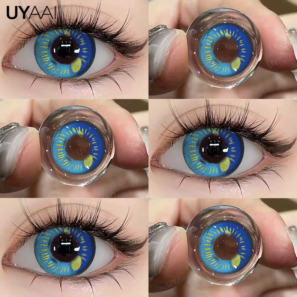 UYAAI 1 paire yeux de chat lentilles folles lentilles de Vampire pour Halloween Cosplay contacts ocu