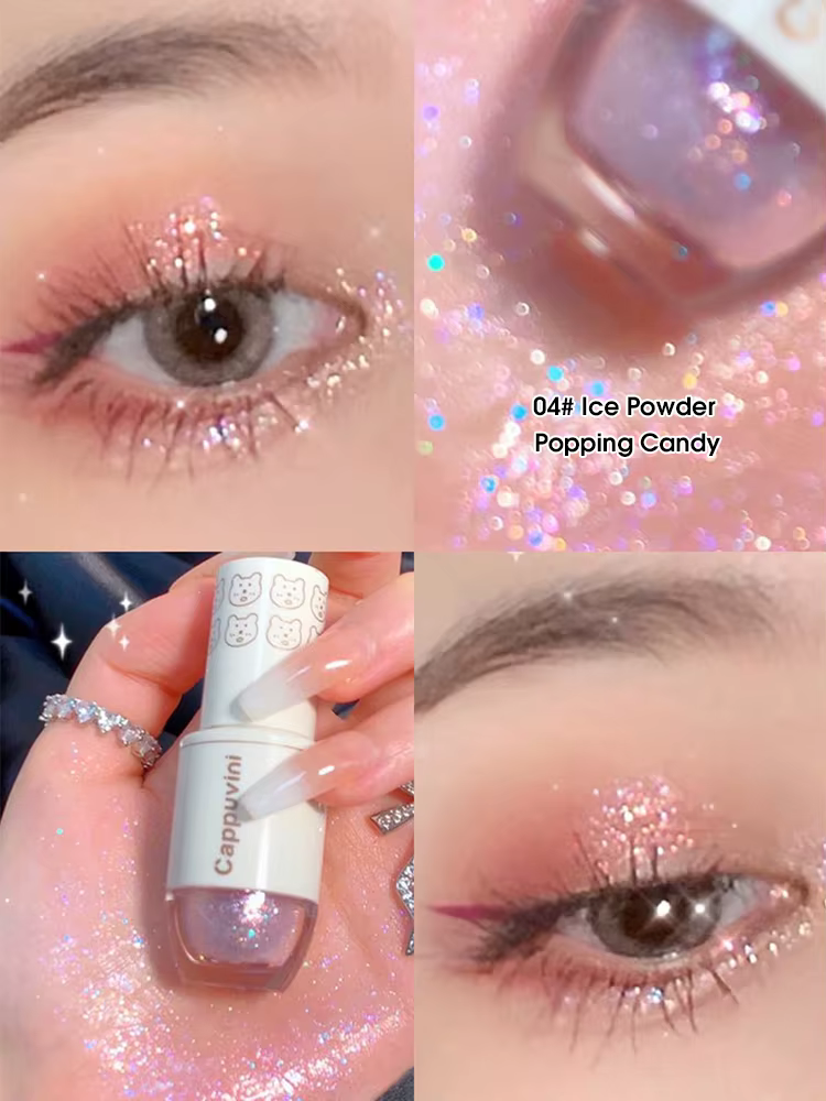 Cappuvini Star Dots fard à paupières liquide nacré fin clignotant facile à étourdi haute brillance C
