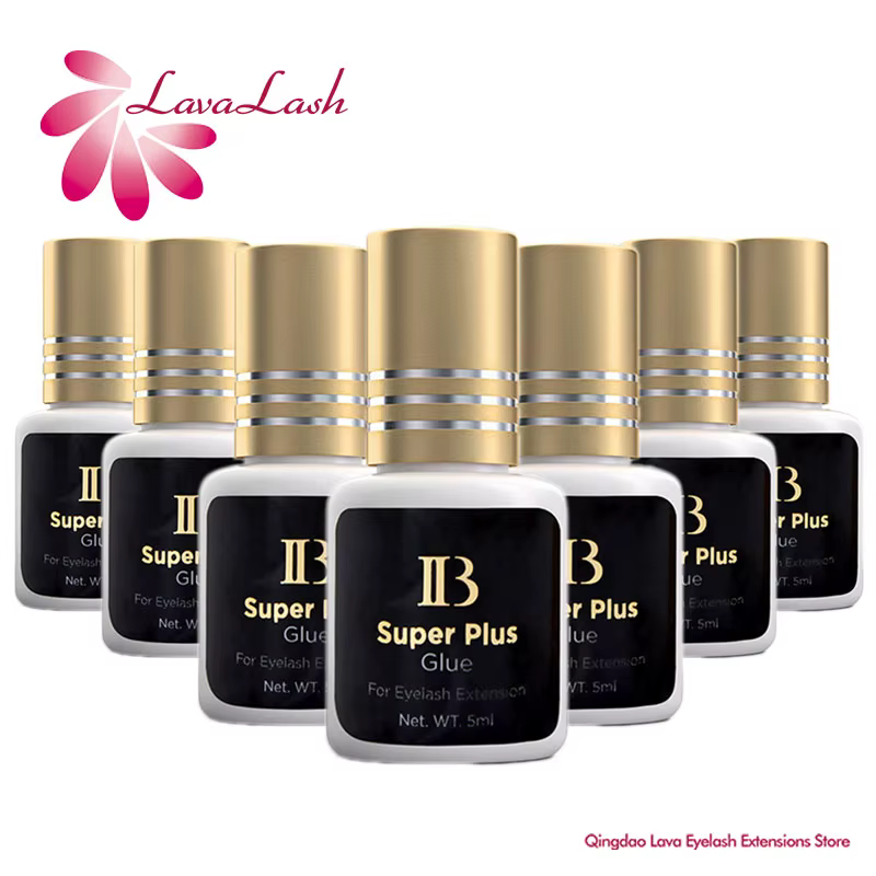 10 bouteilles IB IBeauty Super Plus colle pour Extensions de cils 5ml corée capuchon doré faux cils