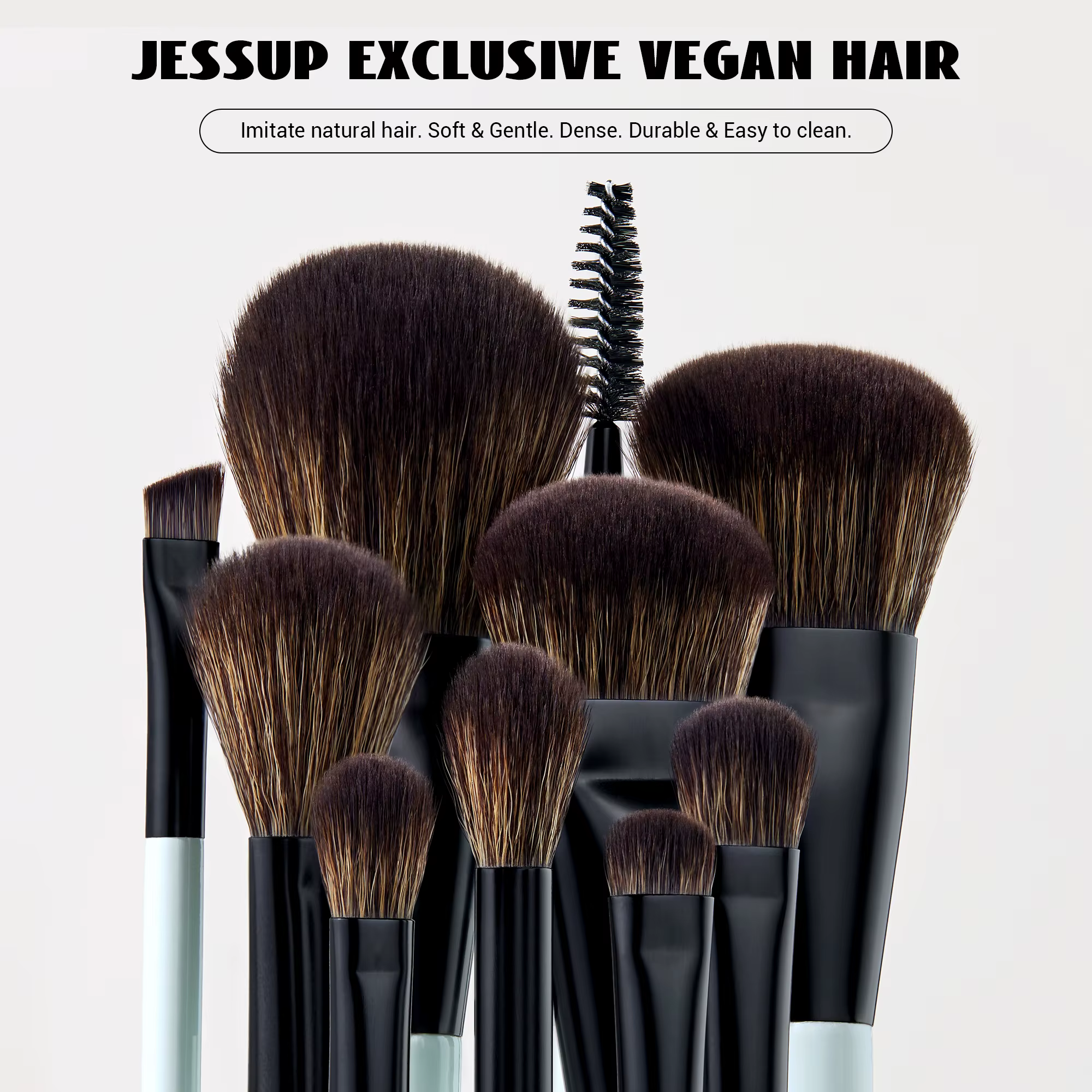 Jessup ensemble de pinceaux de maquillage pinceaux de maquillage Double face fond de teint Contour B