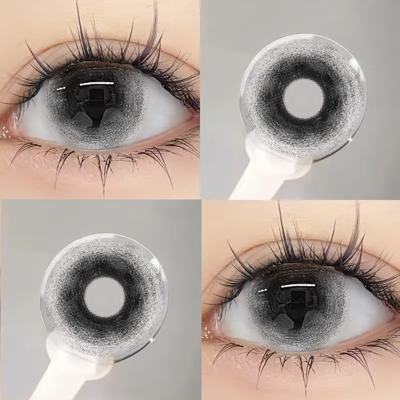 KSSEYE1 paire Halloween Cosplay lentilles de Contact colorées pour les yeux Anime noir blanc couleur