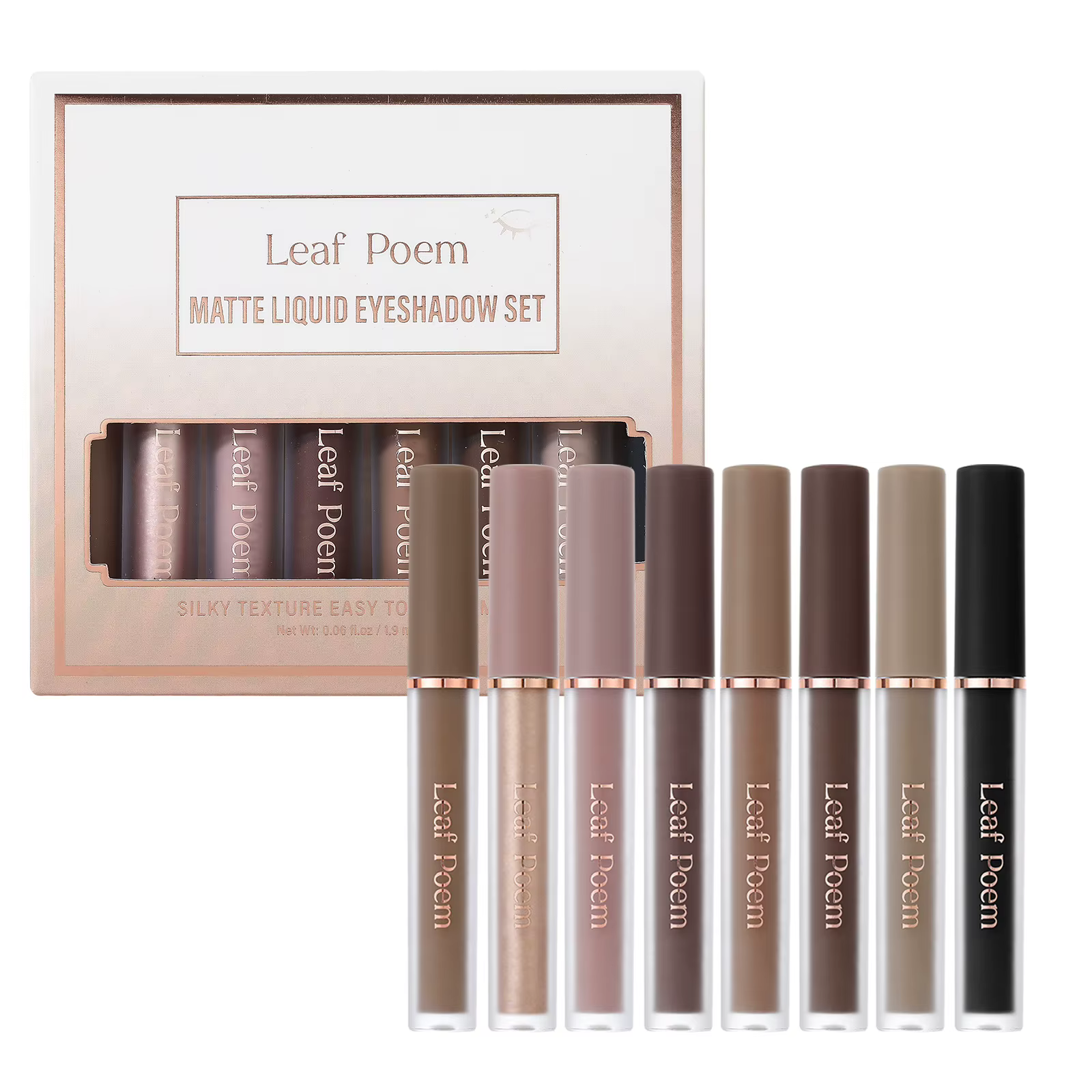 Ensemble de fards à paupières liquides mats imperméables et durables, maquillage naturel pour les ye