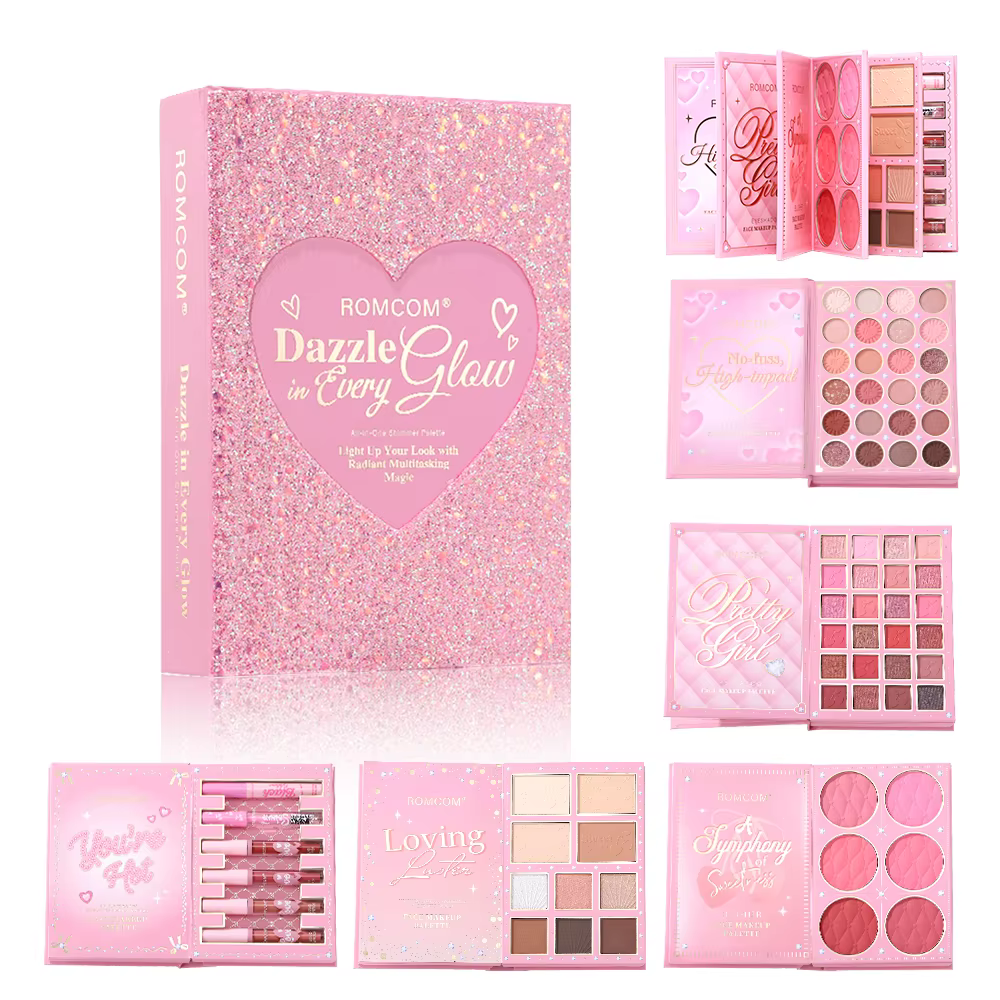Livre magique de maquillage tout-en-un de 5 pages : kit complet avec fard à paupières multi-ombrage,