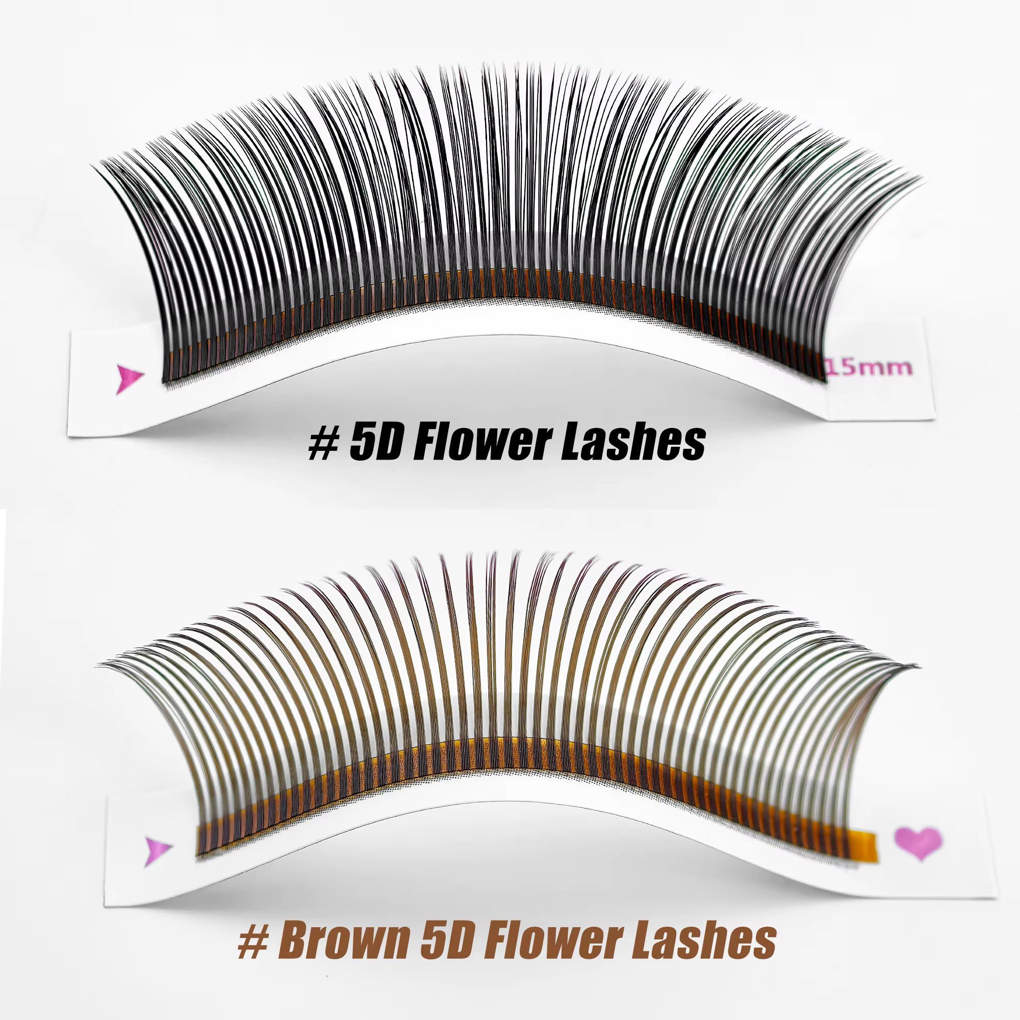 Abonnie 5D fleur humide cils Extensions cils individuels brun Volume doux 5D floraison fée faux faci