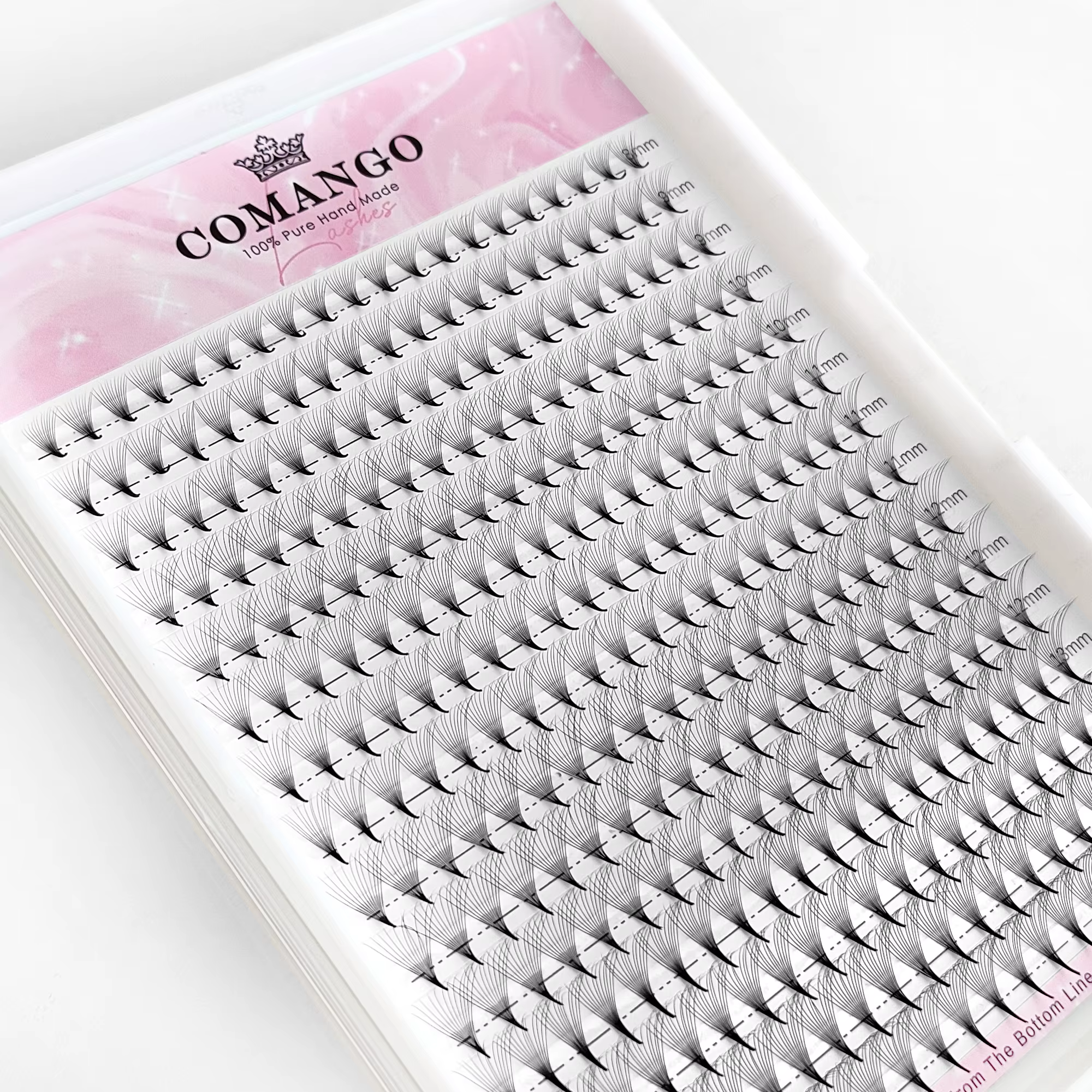 CoMango 300Fans préfabriqués volume fans vison vaporeux base pointue cils extension 3D / 6D / 10D /