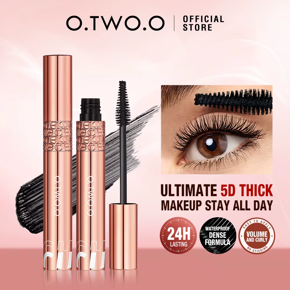 O.TWO.O-Mascara résistant à l'eau, produit cosmétique, extension de cils, noir, volume 5D, sans bavu