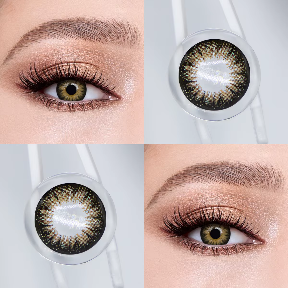 1 paire d'élèves colorées pour les yeux, lentilles de couleur pour les yeux bleus, gris, vert, Conta