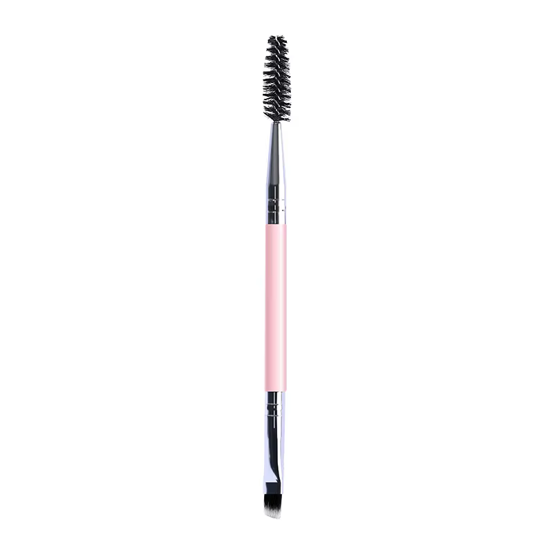 Pinceau à sourcils et cils doux 2-en-1 professionnel pour le contour des yeux, l'eyeliner et le maqu