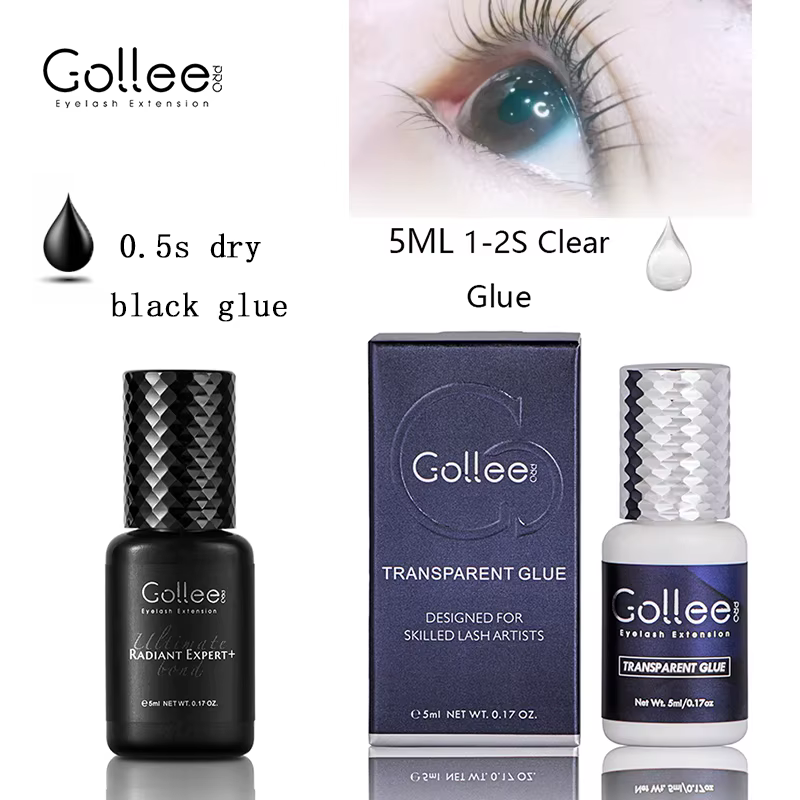 Gollee 0.5s colle à cils à séchage rapide cils transparents longue durée Profession Extension de cil