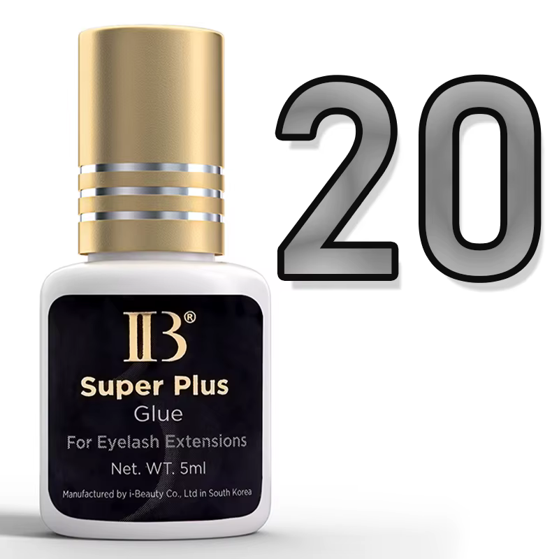 20 bouteilles d'origine IBeauty Super Plus colle pour Extensions de cils 5ml corée capuchon doré fau
